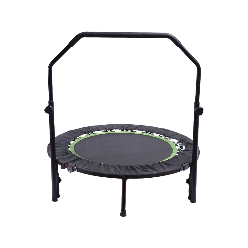 40Inch Adjustable Handrail Round Mini Indoor Trampoline Max Weight 330Lbs