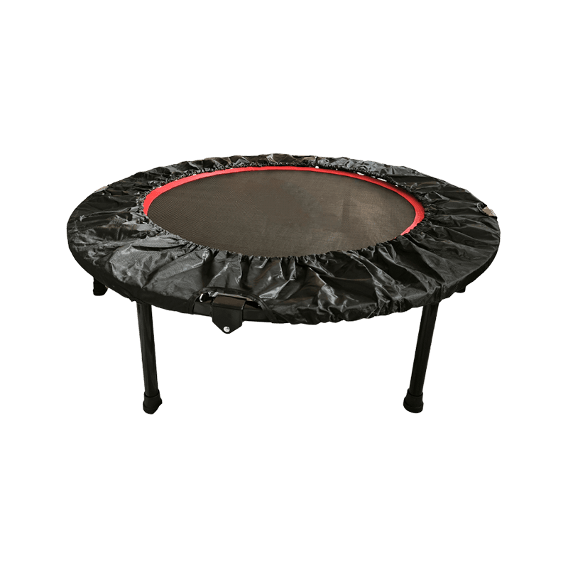 36Inch Full Black Spring Cover Round Mini Indoor Trampoline Silent Mini Trampoline Indoor Exercise Fitness Trampoline