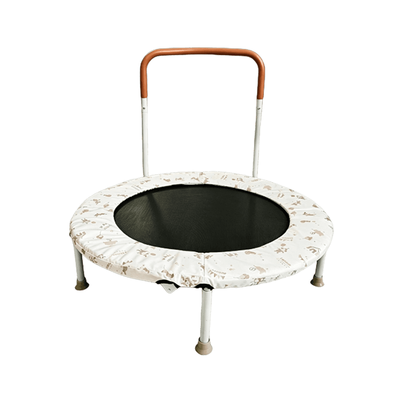 Folding Adjustable Handle Round Mini Rebounder Kids Tollders Belt Trampoline for Indoor Fitness Exercise ASTM Certificated