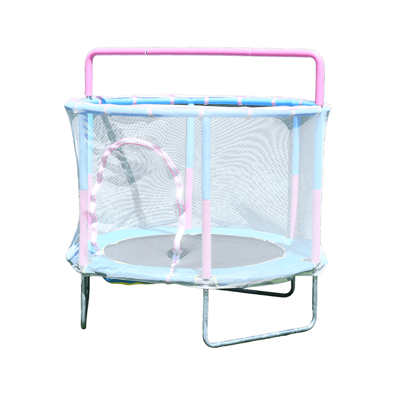 Multi Play Accessory 60Inch Round Toddler Enclosed Trampoline Gifts for Boys and Girls, 3 Years+