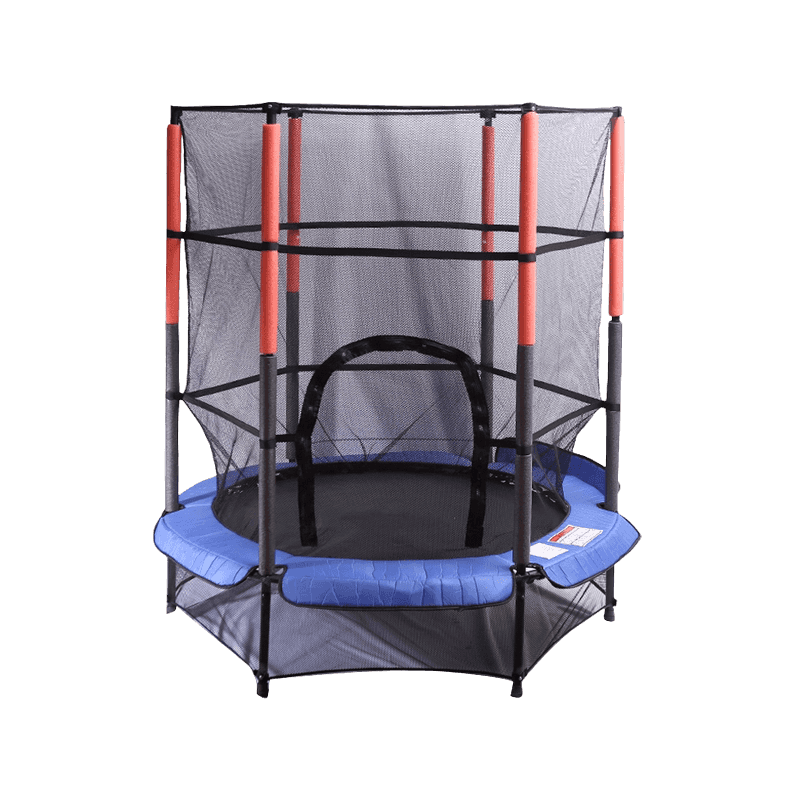 Pink Surround Pad 55Inch Elastics Kids Safety Enclosed Trampoline 